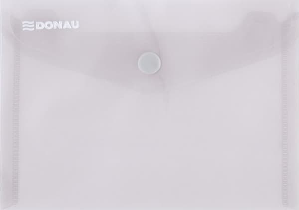 Donau Envelope DONAU folder with clasp, PP, A6, 180 micron, smoky