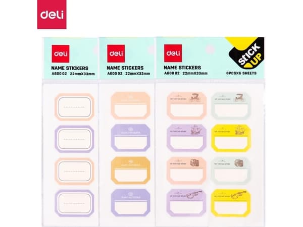 Deli DELI DESCRIPTION STICKER A60002 8 PCS * 6 SHEETS