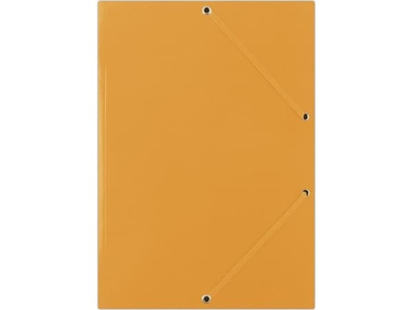 Donau Folder with rubber band DONAU, cardboard, A4, 400gsm, 3 compartments, orange
