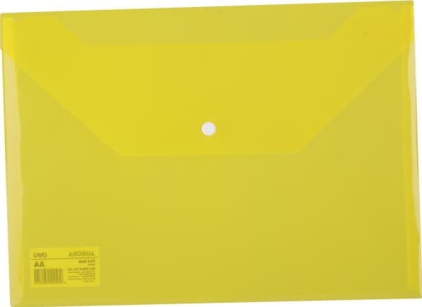 Deli LATCH BAG DELI A4 F10462 AURORA TRANSPARENT YELLOW