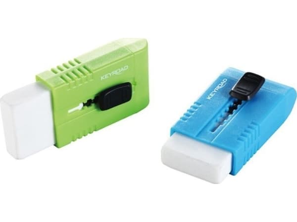 Keyroad Eraser Universal Keyroad Pushy, Blister, Mix of Colors