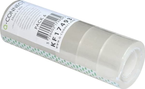 Q-Connect Q-CONNECT kontortape, 24mm, 20m, 6 stk.
