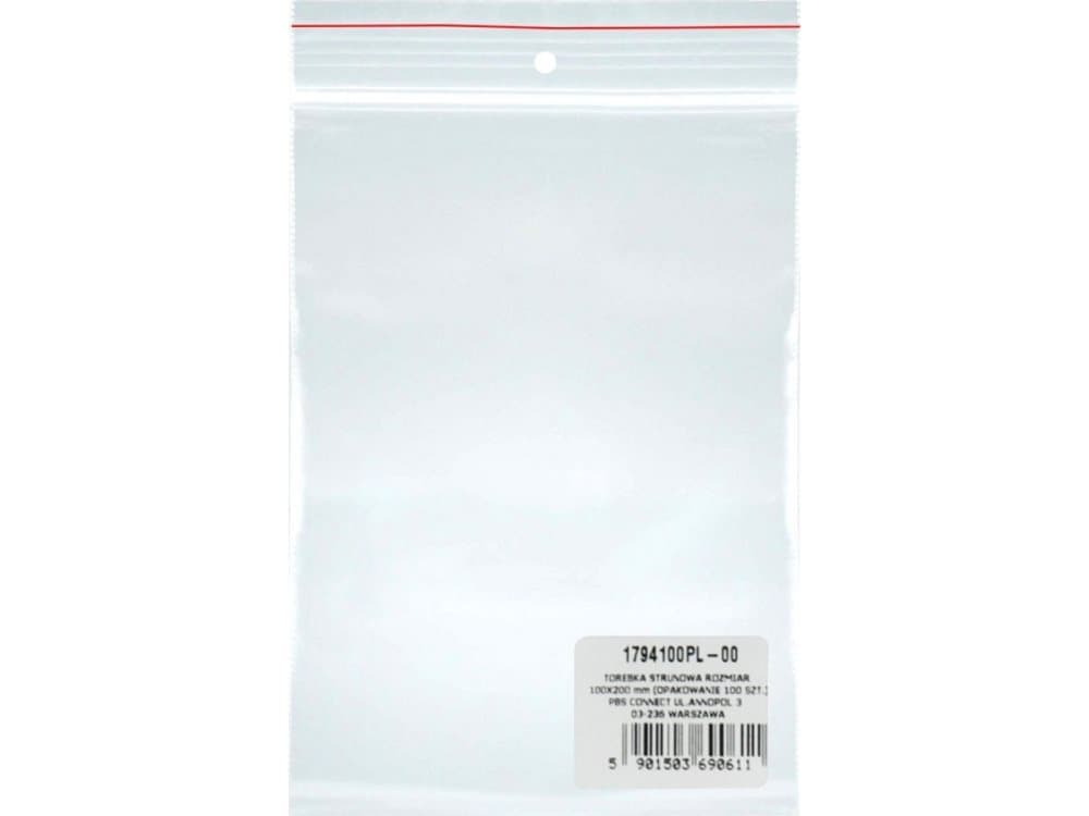 Donau String bag DONAU, LDPE, 100x200mm, 100pcs, transparent