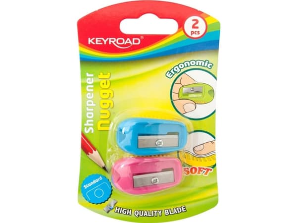 Keyroad Single pencil sharpener Nugget mix of colors