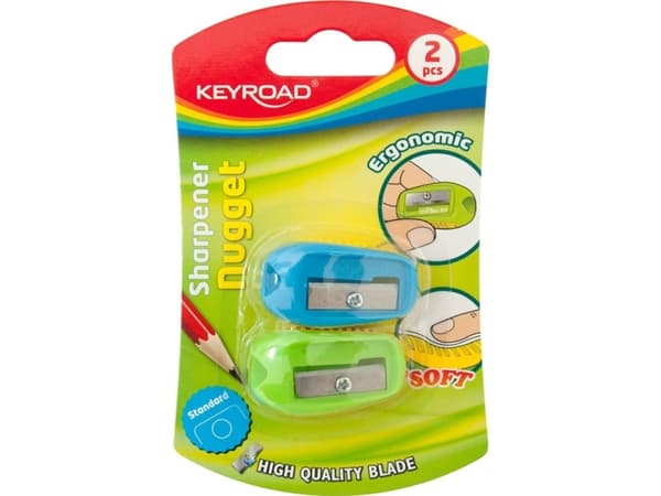 Keyroad Single pencil sharpener Nugget mix of colors