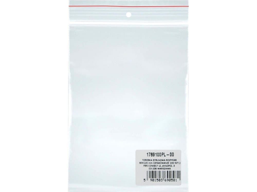 Donau String bag DONAU, PP, 80x120mm, 100pcs, transparent