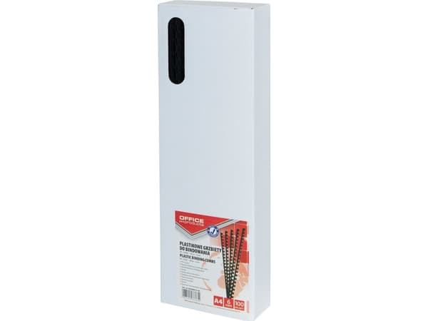 Office Products GRZBIETY DO BINDOWANIA OFFICE PRODUCTS, A4, 6MM (25 KARTEK), 100 SZT., svart 20240615-05