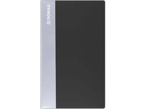 Donau Business Card Holder PP DONAU 480 W BLACK, BLACK