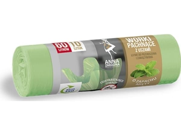 Anna Zaradna Sopsäckar med öron ANNA ZARADNA, mintdoft, 60 l, 10 st, mint