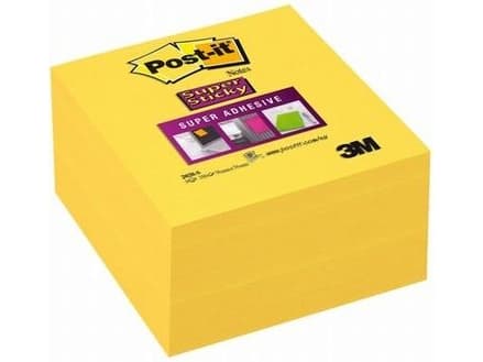 Post-it Super Sticky gule puter, kube 76x76 mm, 350 ark (3M0507)