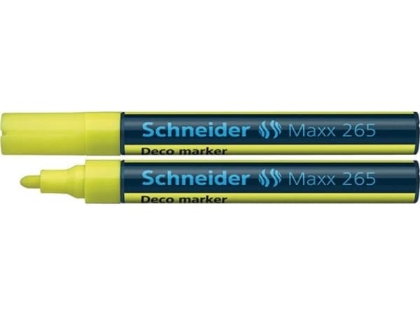 Schneider SCHNEIDER Maxx 265 Deco chalk marker, round, 2-3mm, hanger, yellow