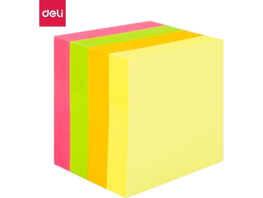 Deli SELF-ADHESIVE NOTEBOOK DELI A03303 51MM * 51MM 4 * 100 PCS MIX OF COLORS