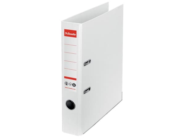Esselte - Spakbågesfil - ryggbredd: 50 mm - för A4 (210 x 297 mm) - kapacitet: 350 ark - vit