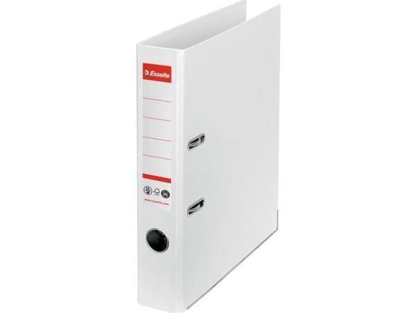 Esselte - Spakbågesfil - ryggbredd: 50 mm - för A4 (210 x 297 mm) - kapacitet: 350 ark - vit