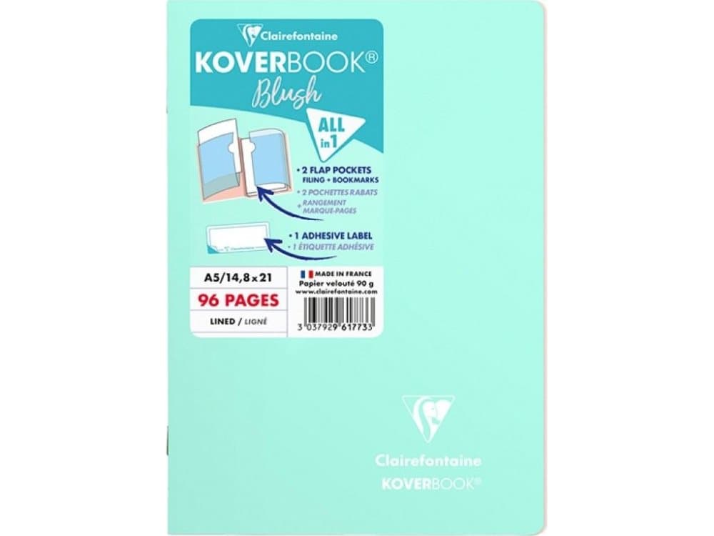Clairefontaine Notebook CLAIREFONTAINE Blush, A5, lined, 48 pages, 14.8x21cm, mint pink