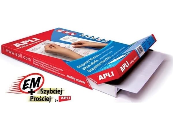 Apli Universella etiketter APLI, 105x148mm, rektangulära, vita 100 bågar.