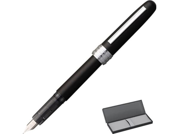 Platinum Plaisir Black Mist reservoarpenna, M, sort matt