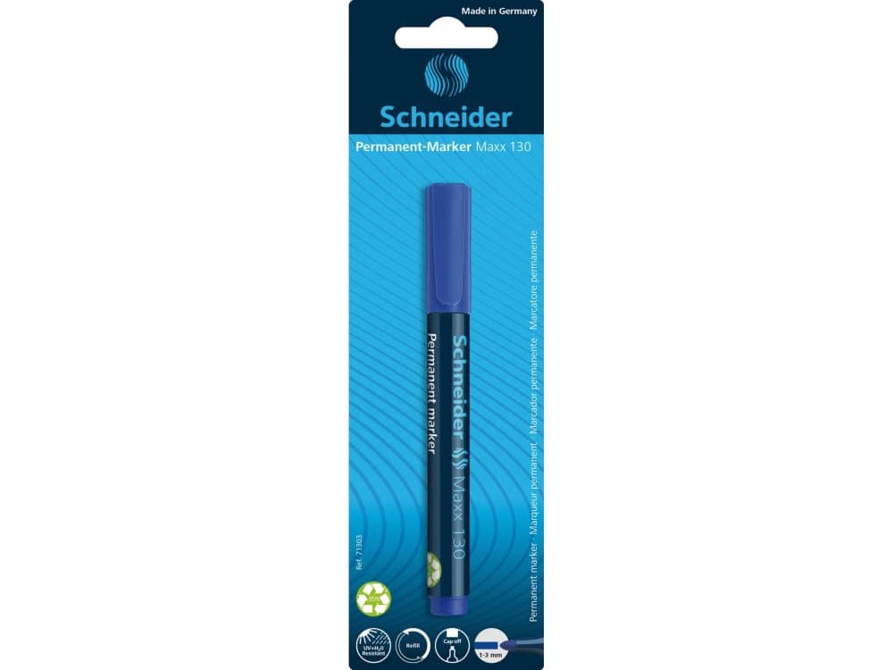 Schneider PERMANENT MARKER RUND TIP SCHNEIDER MAXX 130 BLUE BLISTER