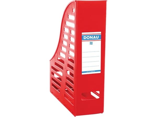Donau Openwork container for dokumenter DONAU, PP, A4, sammenleggbar, rød