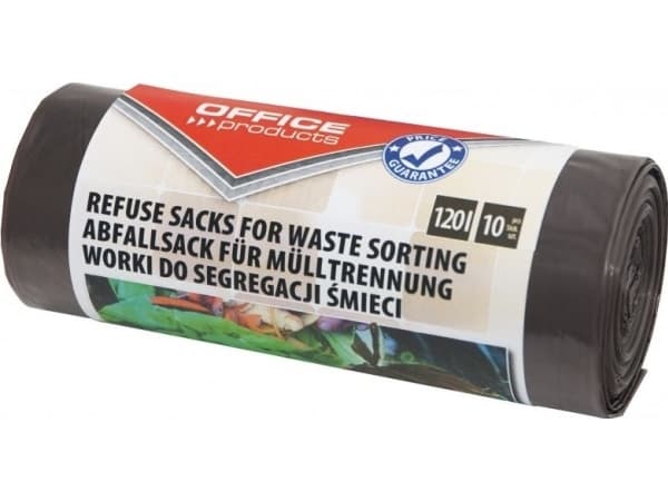 TOIMITILATUOTTEET Kotitalousjätesäkit TOIMITILATUOTTEET, jätteiden lajitteluun BIO, vahva (LDPE), 120l, 10kpl, ruskea