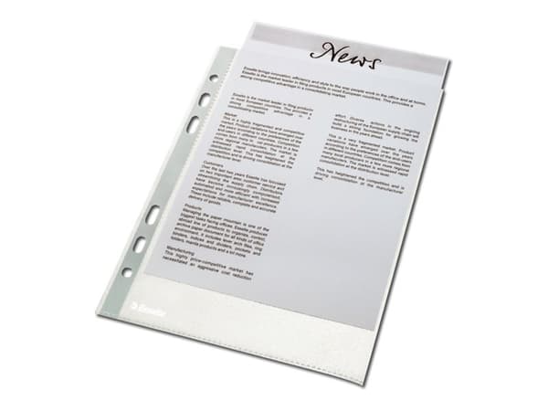 Esselte Multi-punched Pocket A5 50 Micron Pack 100, A5, Läpinäkyvä, Polypropeeni (PP), 158 mm, 1 mm, 0,05 mm
