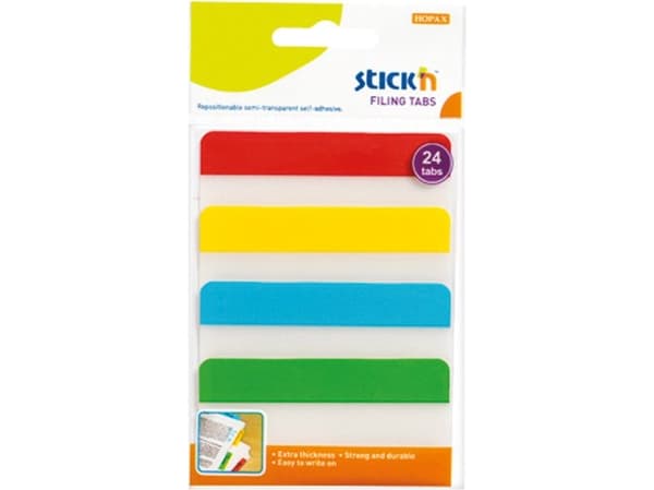 Stickn TAB IND.STICK N TRANSPARENT 38X76MM 4K - 21609