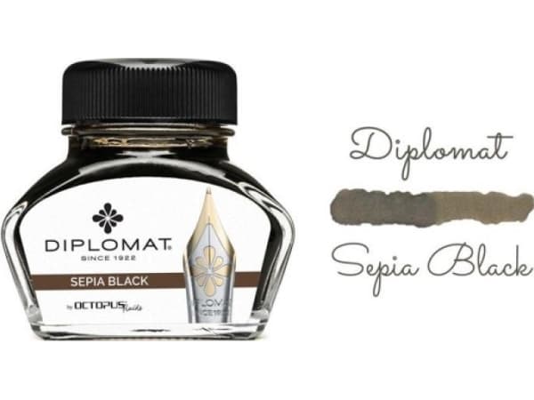 Diplomat DIPLOMAT fyllepennblekk, blekkhus, 30 ml, sepia svart