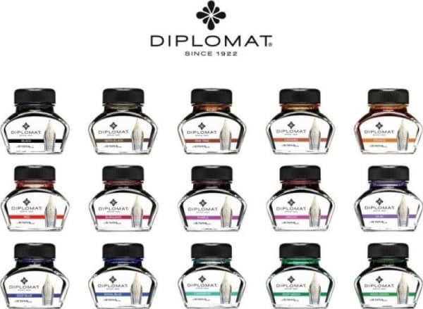Diplomat DIPLOMAT fyllepennblekk, blekkhus, 30 ml, sepia svart
