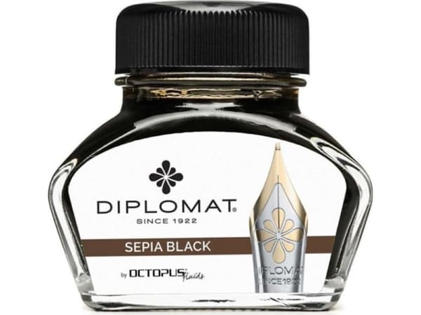 Diplomat DIPLOMAT fyllepennblekk, blekkhus, 30 ml, sepia svart