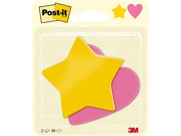 Post-It BC-2030-SH-EU, Andra, Rosa, Gul, papper, 70 mm, 72 mm, 30 ark