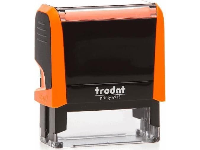 Trodat STAMP TRODAT 4913 58X22MM NEON ORANGE 70730