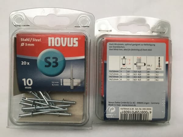 Novus stålnagler S3/10 NOVUS [20 stk.]