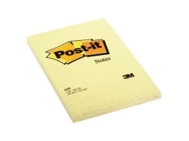 Post-it Large Notes, Canary Yellow, 101 mm x 152 mm