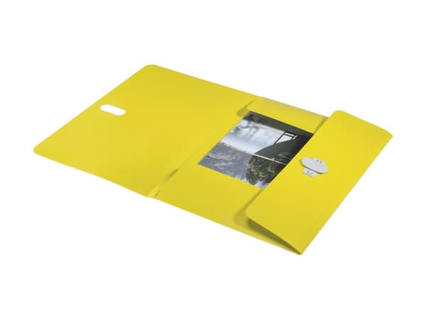 Leitz Recycle - 3-fliksmappe - for A4 (210 x 297 mm) - kapasitet: 250 ark - gul