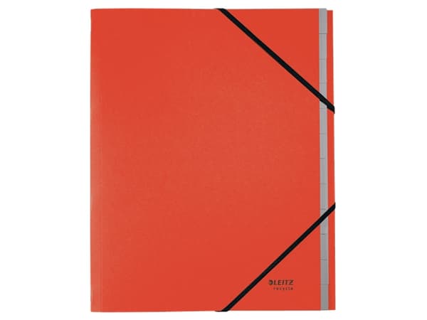 Leitz Recycle - Klassifikationsmapp - 12 delar - för A4 (210 x 297 mm) - tabbad - röd