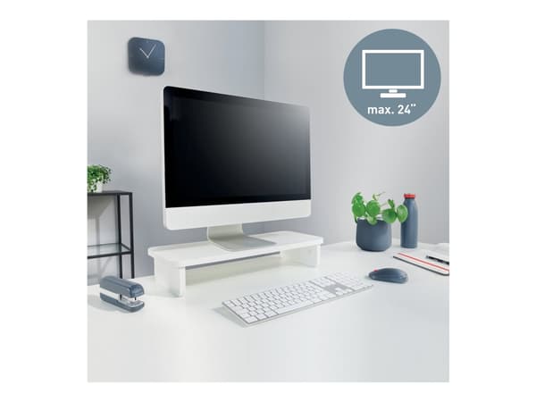 Leitz Ergo - Monitorställ - 24" - vit