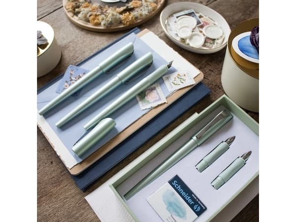 Schneider Schreibgeräte Callissima Gift Box, Mynte, Fyllesystem med patron, Blå, Fint, Ambidekstriøs, 1 stykker