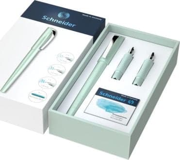 Schneider Schreibgeräte Callissima Gift Box, Mynte, Fyllesystem med patron, Blå, Fint, Ambidekstriøs, 1 stykker