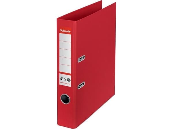 Esselte - Spakbågesfil - ryggbredd: 50 mm - för A4 (210 x 297 mm) - kapacitet: 350 ark - röd