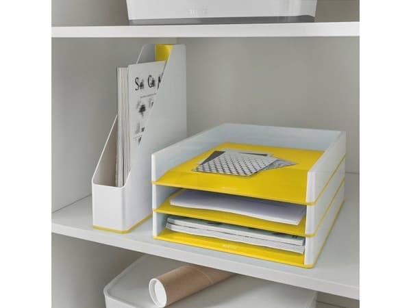 Leitz WOW Dual Colour - Brevfack - för ANSI A (Letter) (216 x 279 mm), A4 (210 x 297 mm), C4 (229 x 324 mm), Folio (216 x 330 mm) - gul