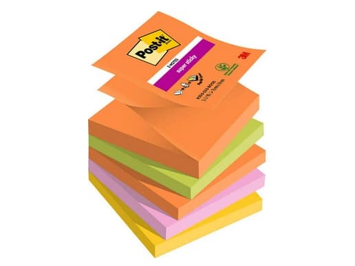 3M 7100258789, kvadratisk, flerfarget, papir, 76 mm, 76 mm, 90 ark