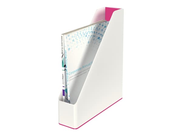 LEITZ WOW Duo Color magasinmappe, polystyren, perlehvit/rosa, DIN A4