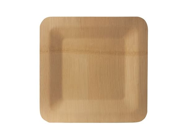 Papstar 88037, Plate, firkant, Bamboo, Naturlig, Monokromatisk, 10 stykker