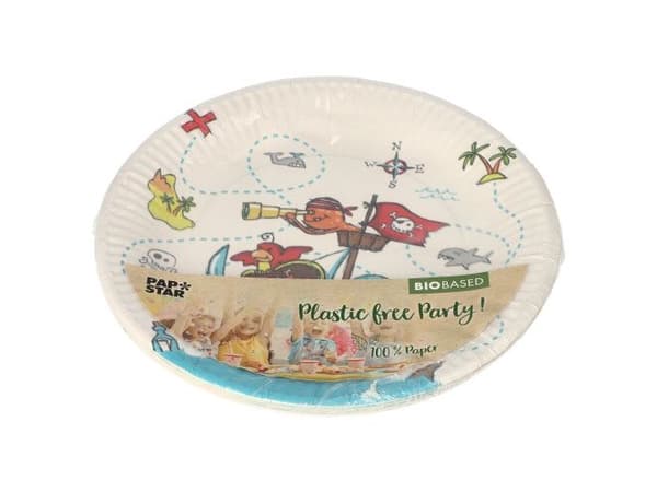 Papstar 88581, Plate, Rund, Fotoark kartong, Flerfarget, Bilde, 10 stykker