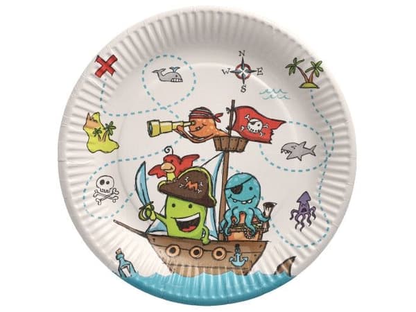 Papstar 88581, Plate, Rund, Fotoark kartong, Flerfarget, Bilde, 10 stykker
