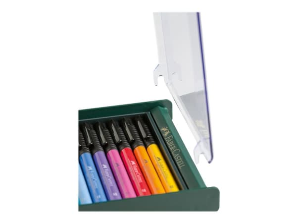 Faber-Castell PITT Artist Pen - Penselpenna - permanent - sorterade ljusa färger - india bläck (paket om 12)