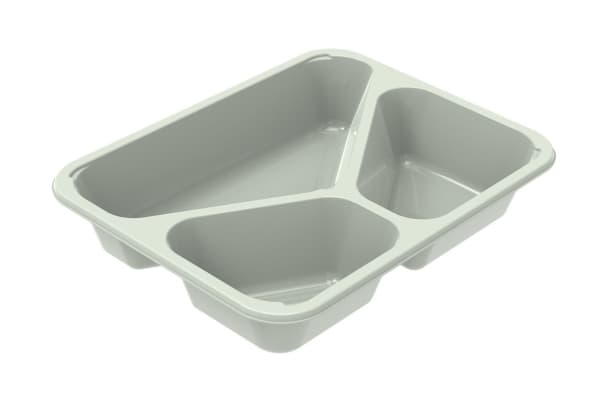 Brick med 3 fack C 2227-3F 227x178x43 mm 545/280/200 ml Evolve CPET, 420 st/förpackning