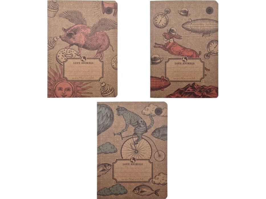 Vintage notebook A5/96K grille (5pcs)