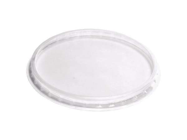 Plastlåg Ø101 mm Rund PP Klar til Salatbæger 36109/110/111/112,100 stk/pk
