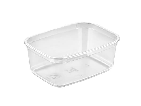 Plastbakke M 68-50 APET klar 142x105x56mm 500ml 560stk/kar - (560 stk.)
